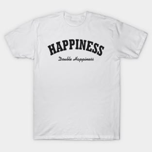 Happiness Royal Black T-Shirt